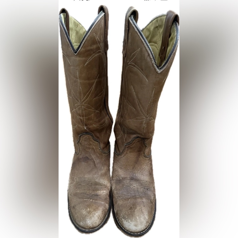 VINTAGE Acme Western Boots RARE Womens Size 5 C Brown/ Tan- Rodeo Boots